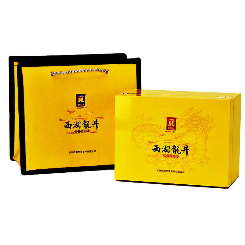 門店產品：西湖龍井/西湖龍井系列/燙金紙包禮盒250g